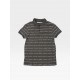 Calvin Klein Jeans Polo Μπλούζα Γκρι με All Over Logo Print