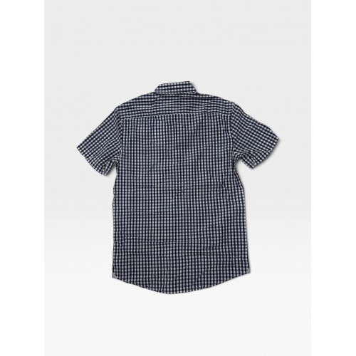Lacoste Navy Καρό Πουκάμισο Short Sleeve
