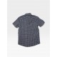 Lacoste Navy Καρό Πουκάμισο Short Sleeve