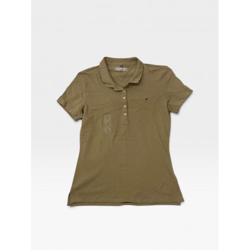 Tommy Hilfiger Γυναικείο Polo Μπλουζάκι Χακί