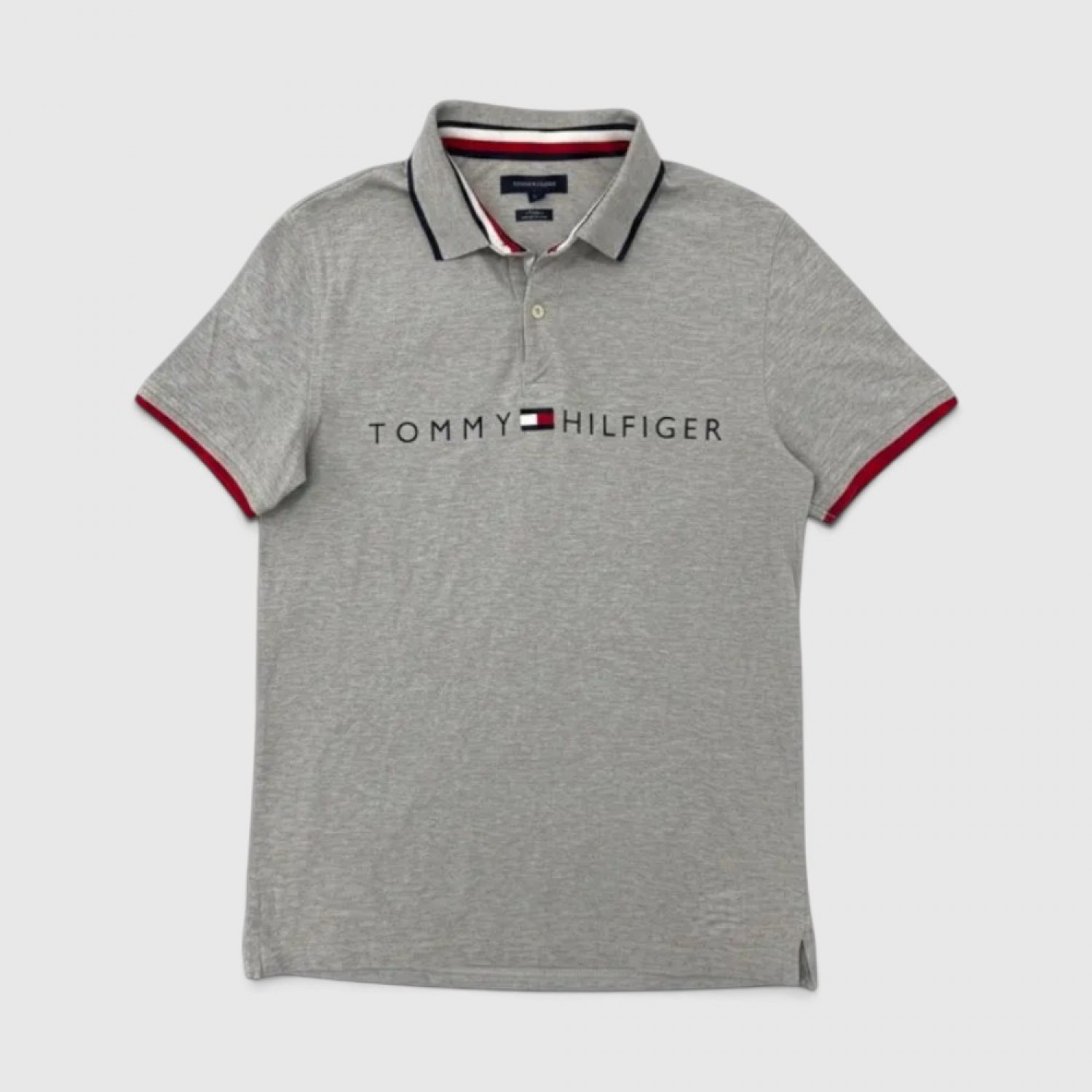Tommy Hilfiger Ανδρικό Γκρι Polo Μπλουζάκι / Pre-Owned