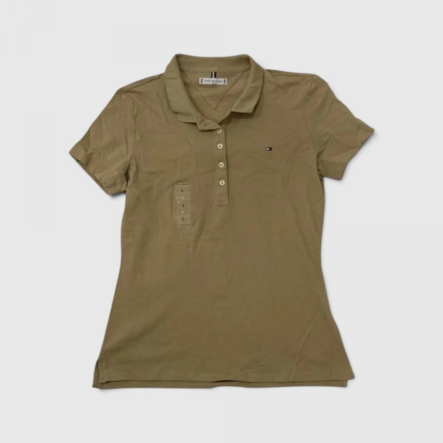 Tommy Hilfiger Γυναικείο Polo Μπλουζάκι Χακί / Pre-Owned