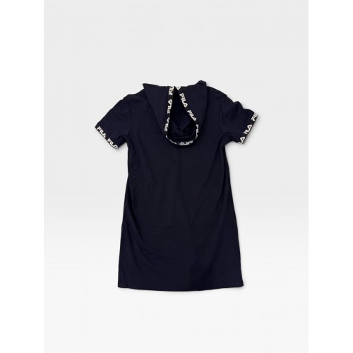 Fila Women Navy Hooded Mini Dress – Logo Sport Style