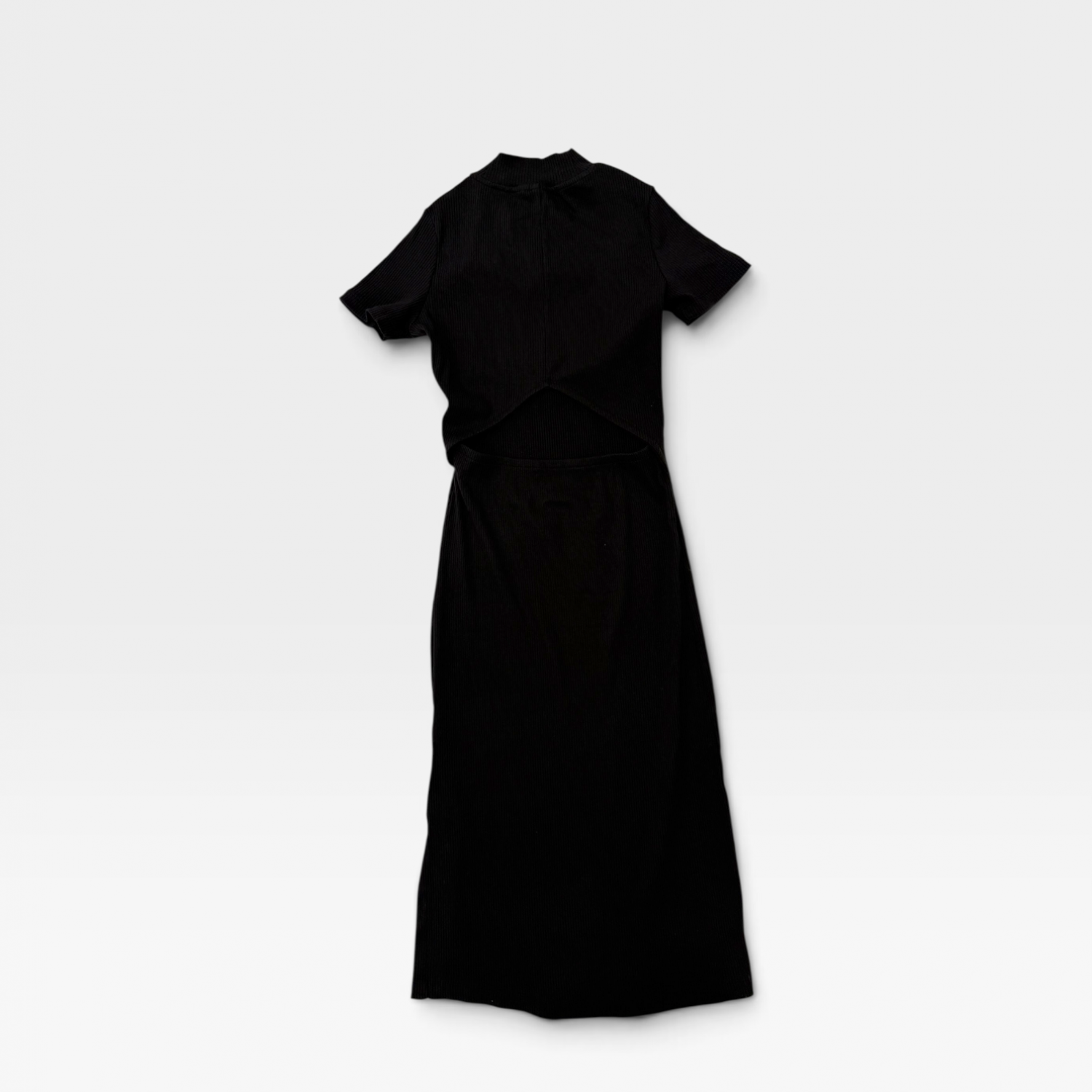 Puma Γυναικείο Ribbed Maxi Φόρεμα Μαύρο Vintage Sport Style / Pre-Owned