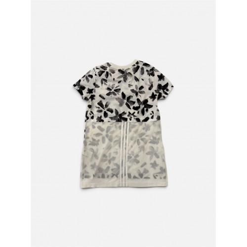 Adidas Neo Floral T-Shirt Φόρεμα Εκρού