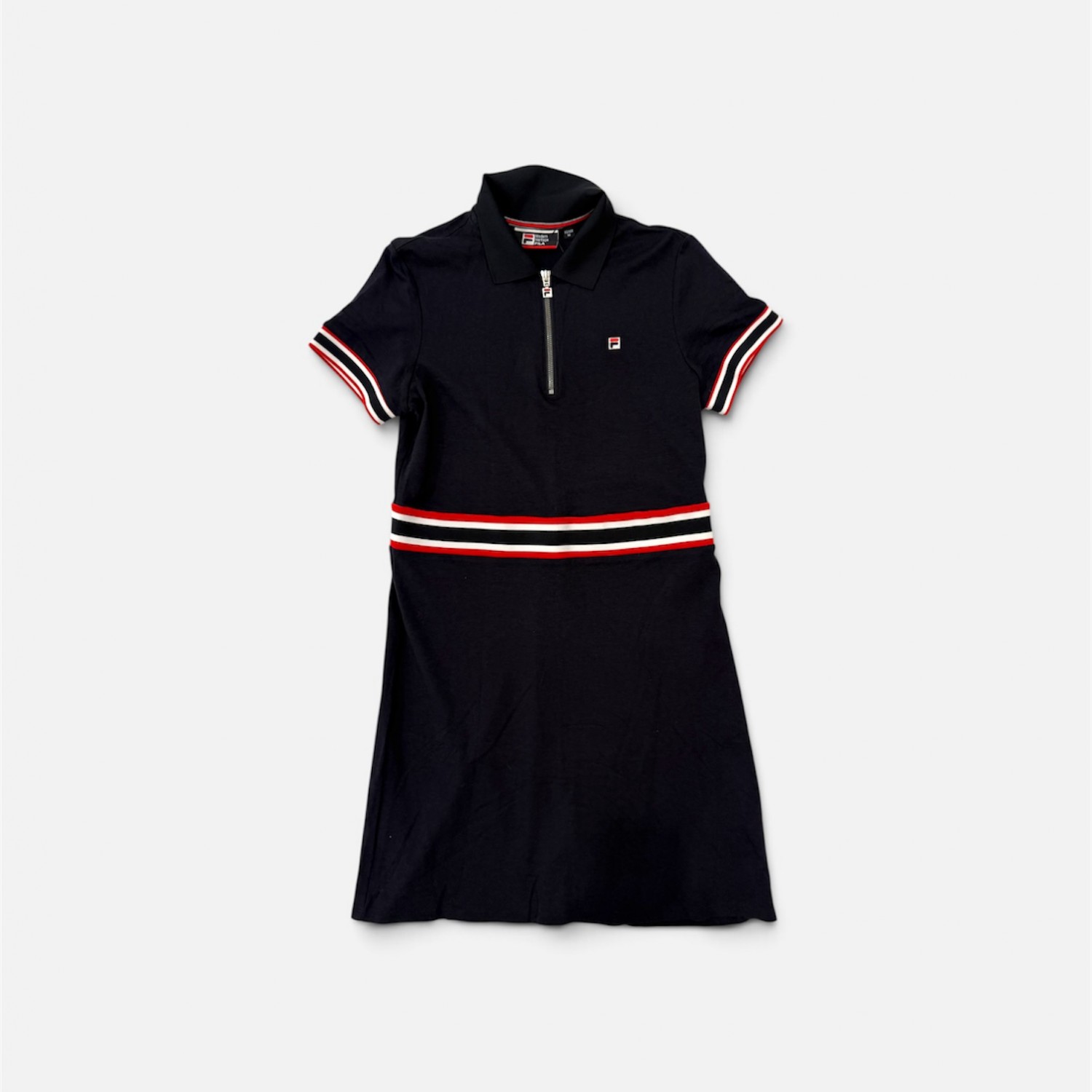 Vintage FILA Polo Φόρεμα με Φερμουάρ Μαύρο / Pre-Owned
