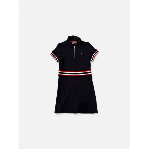 Vintage FILA Polo Φόρεμα με Φερμουάρ Μαύρο