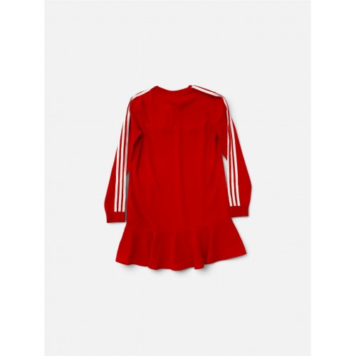 Adidas Originals Φόρεμα με Βολάν Κόκκινο