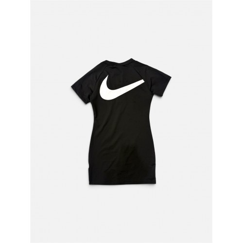 Nike Logo Φόρεμα με Φερμουάρ Μαύρο