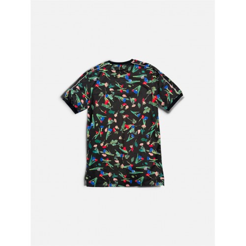 Adidas Originals Floral T-Shirt Φόρεμα Μαύρο