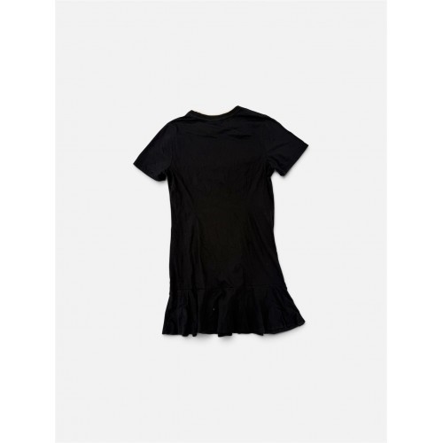 FILA Γυναικείο Μαύρο T-Shirt Φόρεμα με Βολάν