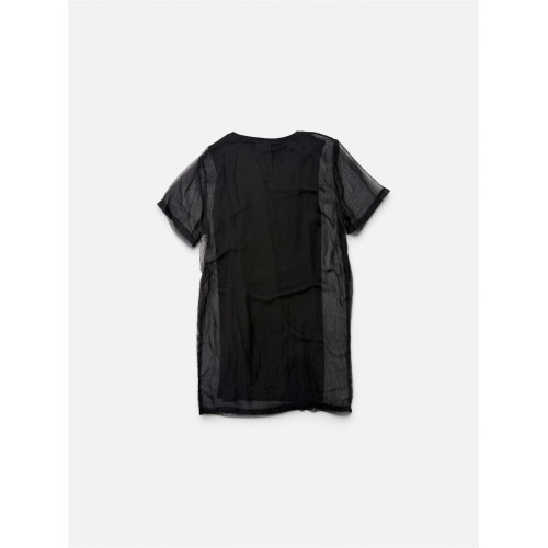 Adidas Originals Γυναικείο Μαύρο Διάφανο Mesh T-Shirt Φόρεμα με Trefoil Logo