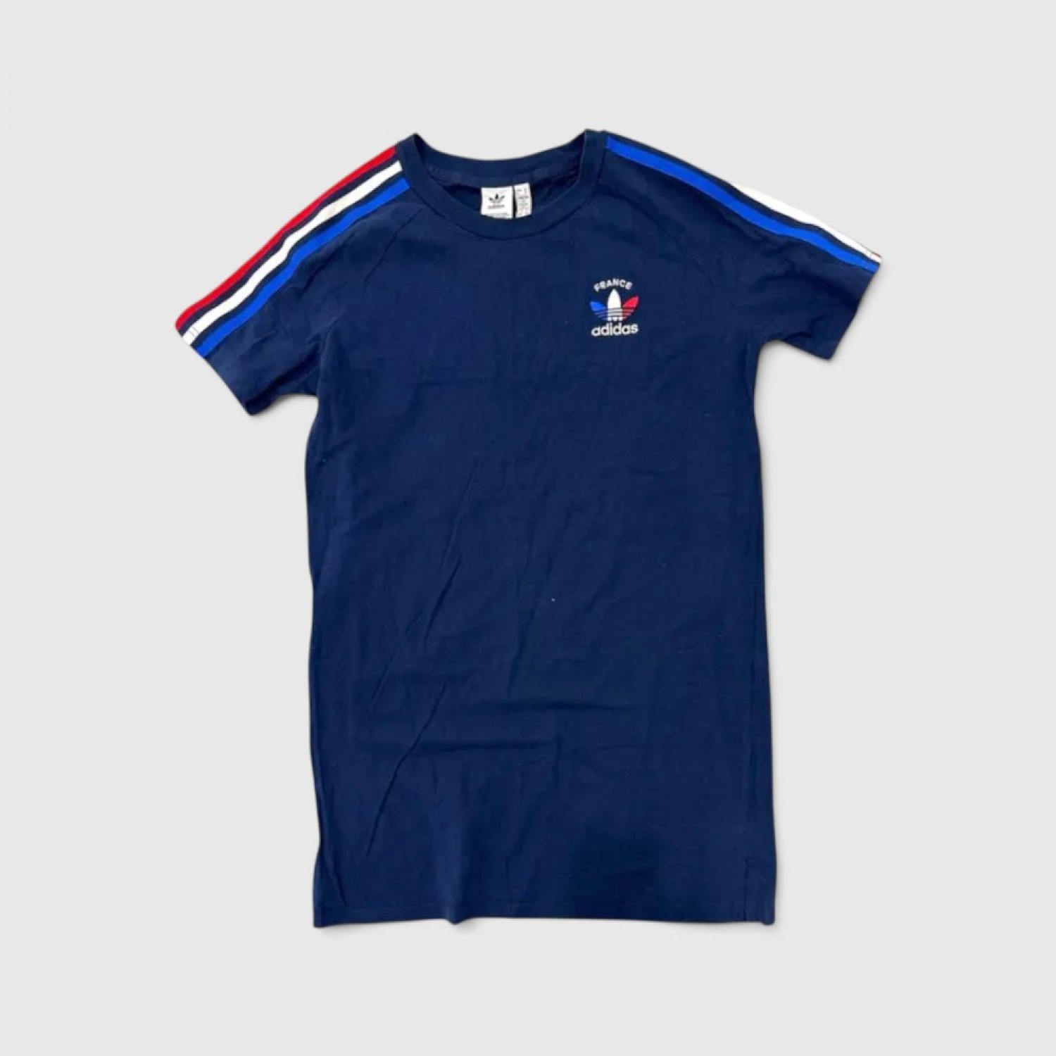 Adidas Originals France 3-Stripes T-Shirt Φόρεμα Μπλε Σκούρο / Pre-Owned
