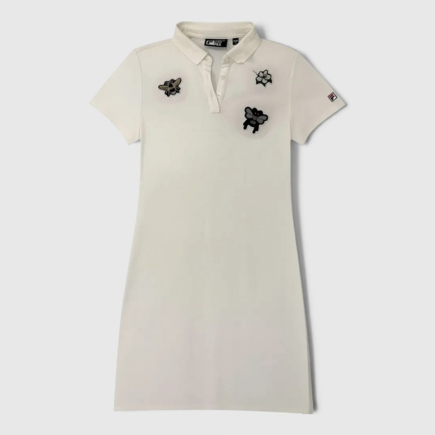 Fila Women Floral Patch Polo Dress – Off White / Pre-Owned