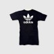 Adidas Originals Γυναικείο Μαύρο T-Shirt Φόρεμα με Μεγάλο Trefoil Logo / Pre-Owned
