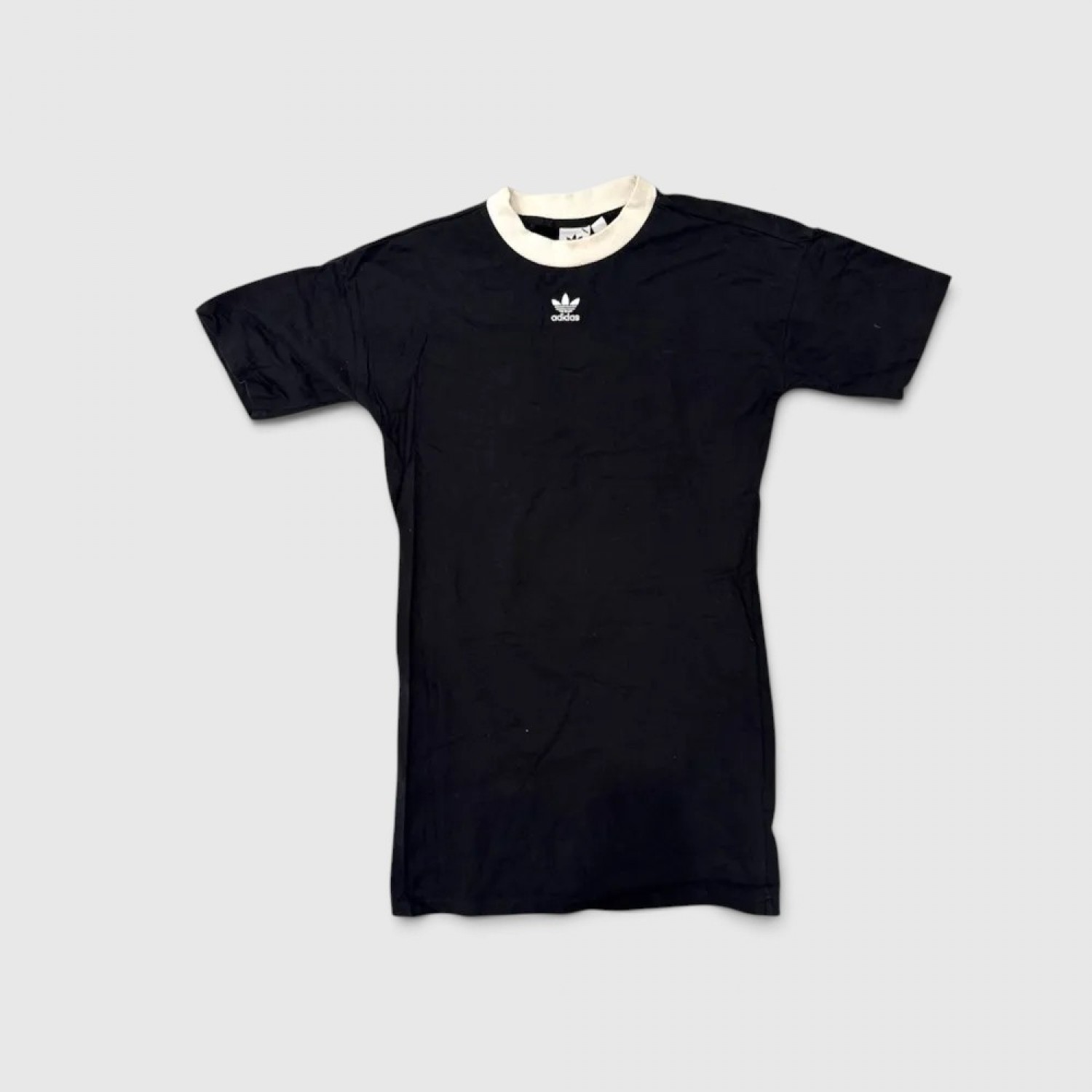 Adidas Originals Γυναικείο Μαύρο T-Shirt Φόρεμα με Μεγάλο Trefoil Logo / Pre-Owned