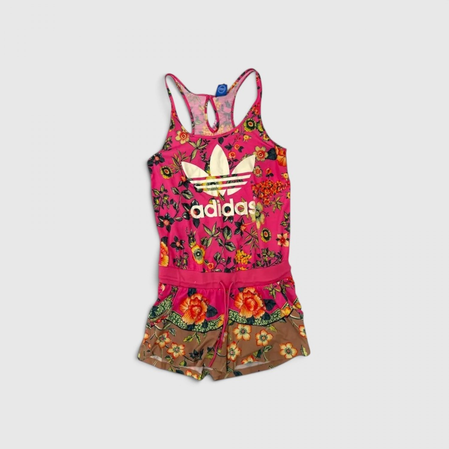 Adidas Originals Γυναικείο Floral Ολόσωμο Σορτς με Trefoil Logo / Pre-Owned