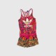 Adidas Originals Γυναικείο Floral Ολόσωμο Σορτς με Trefoil Logo / Pre-Owned