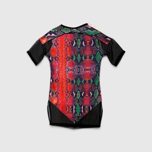 Adidas Originals Γυναικείο T-Shirt Φόρεμα με Snake Print και Mesh / Pre-Owned