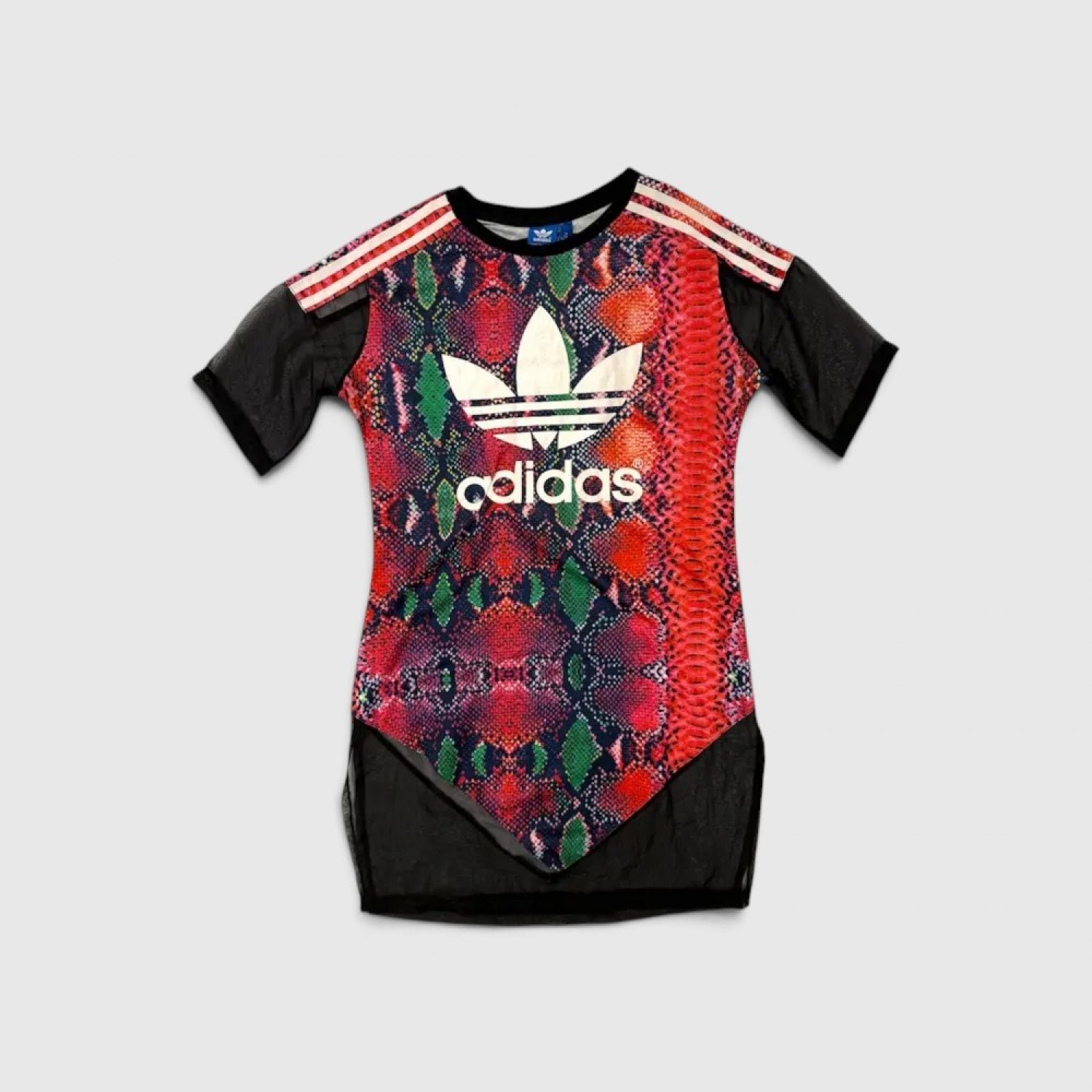 Adidas Originals Γυναικείο T-Shirt Φόρεμα με Snake Print και Mesh / Pre-Owned