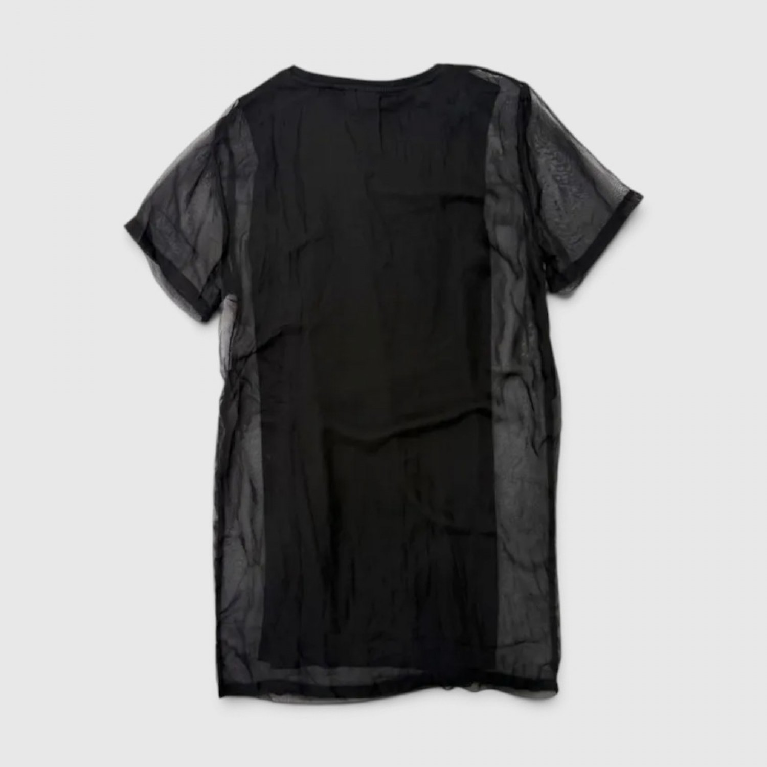 Adidas Originals Γυναικείο Μαύρο Διάφανο Mesh T-Shirt Φόρεμα με Trefoil Logo / Pre-Owned