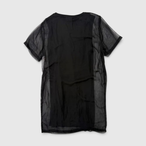 Adidas Originals Γυναικείο Μαύρο Διάφανο Mesh T-Shirt Φόρεμα με Trefoil Logo / Pre-Owned