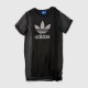 Adidas Originals Γυναικείο Μαύρο Διάφανο Mesh T-Shirt Φόρεμα με Trefoil Logo / Pre-Owned