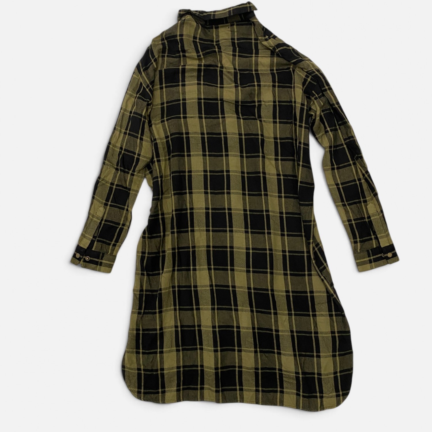 Pepe Jeans Καρό Shirt Dress – Χακί & Μαύρο / Pre-Owned