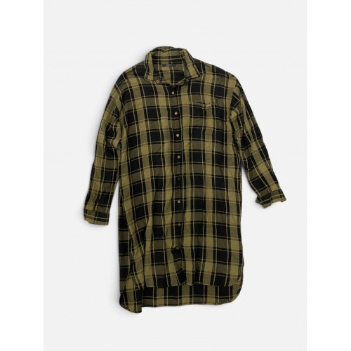 Pepe Jeans Καρό Shirt Dress – Χακί & Μαύρο / Pre-Owned