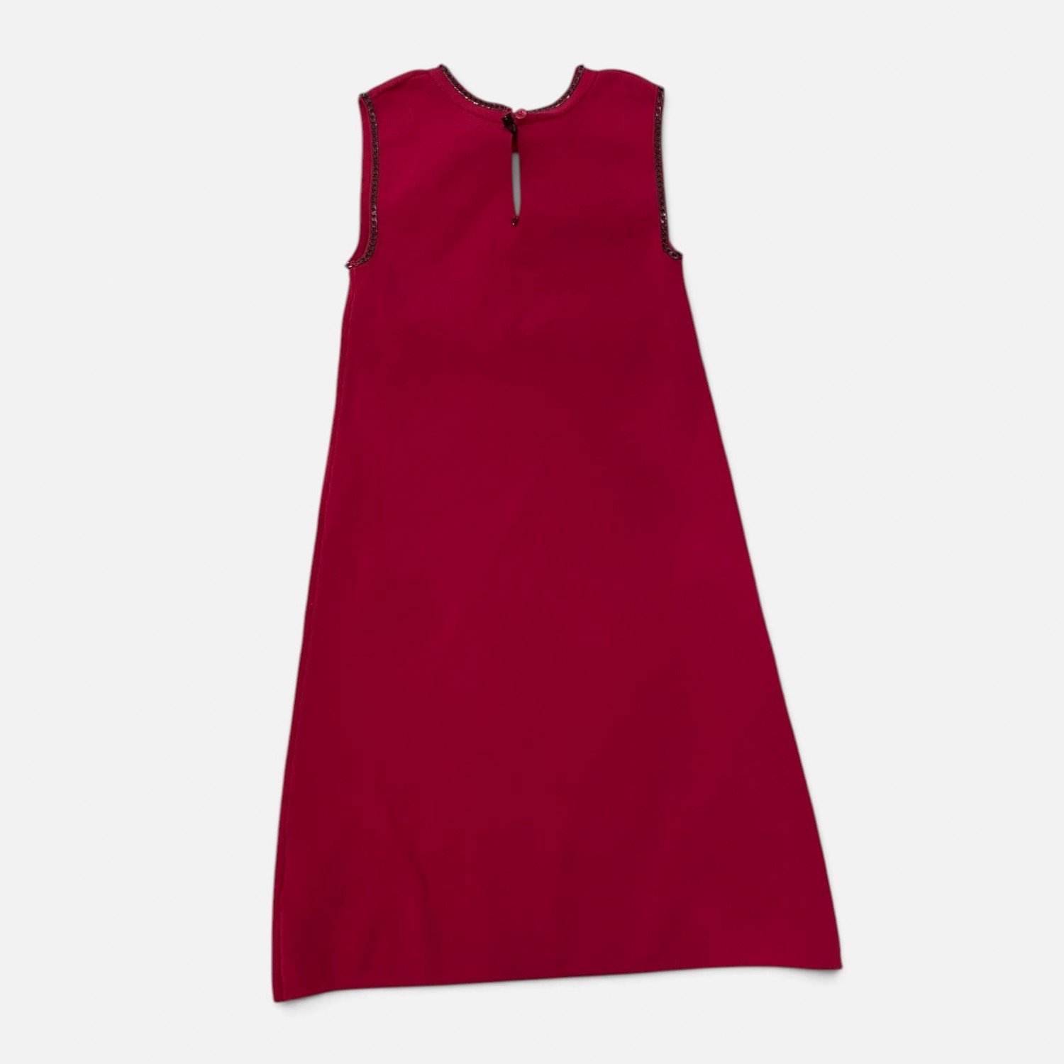 Fuchsia Sleeveless Shift Dress – Φόρεμα με Διακοσμητική Αλυσίδα / Pre-Owned