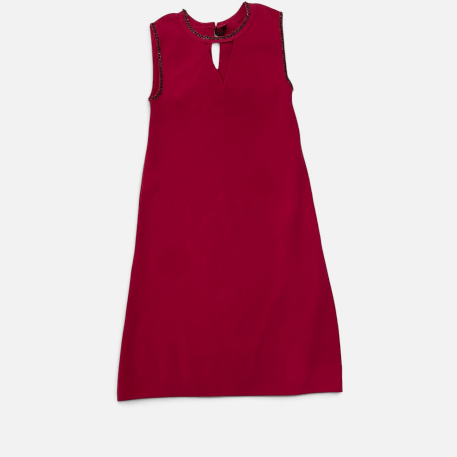 Fuchsia Sleeveless Shift Dress – Φόρεμα με Διακοσμητική Αλυσίδα / Pre-Owned