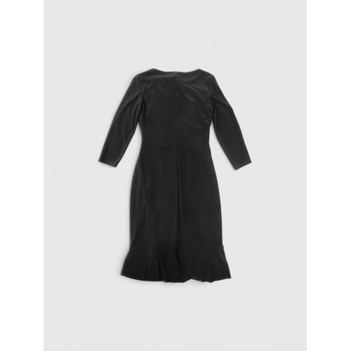 Lauren Ralph Lauren Γυναικείο Μαύρο Midi Φόρεμα Κρουαζέ / Pre-Owned