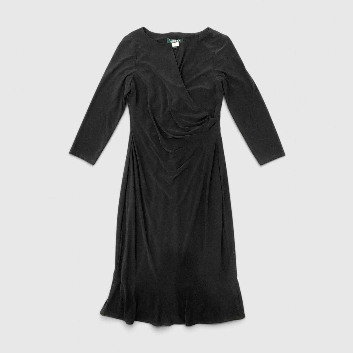 Lauren Ralph Lauren Γυναικείο Μαύρο Midi Φόρεμα Κρουαζέ / Pre-Owned