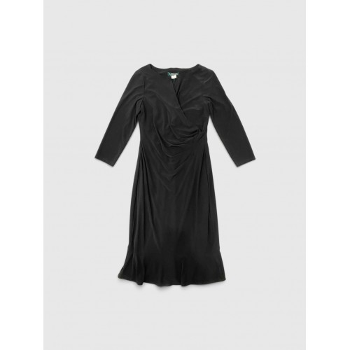 Lauren Ralph Lauren Γυναικείο Μαύρο Midi Φόρεμα Κρουαζέ / Pre-Owned