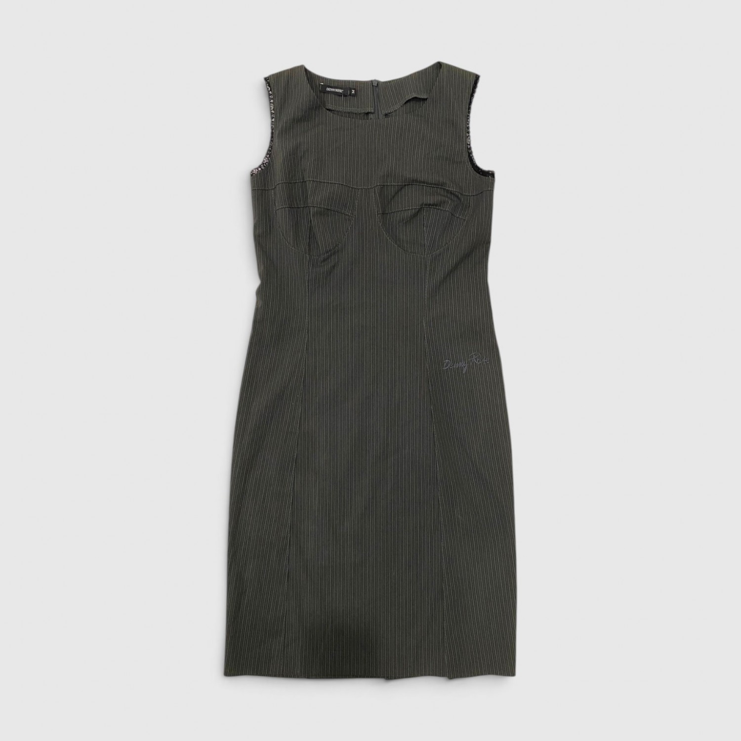 Desigual Γυναικείο Midi Φόρεμα Ριγέ Γκρι / Pre-Owned