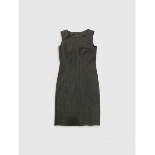 Desigual Γυναικείο Midi Φόρεμα Ριγέ Γκρι / Pre-Owned