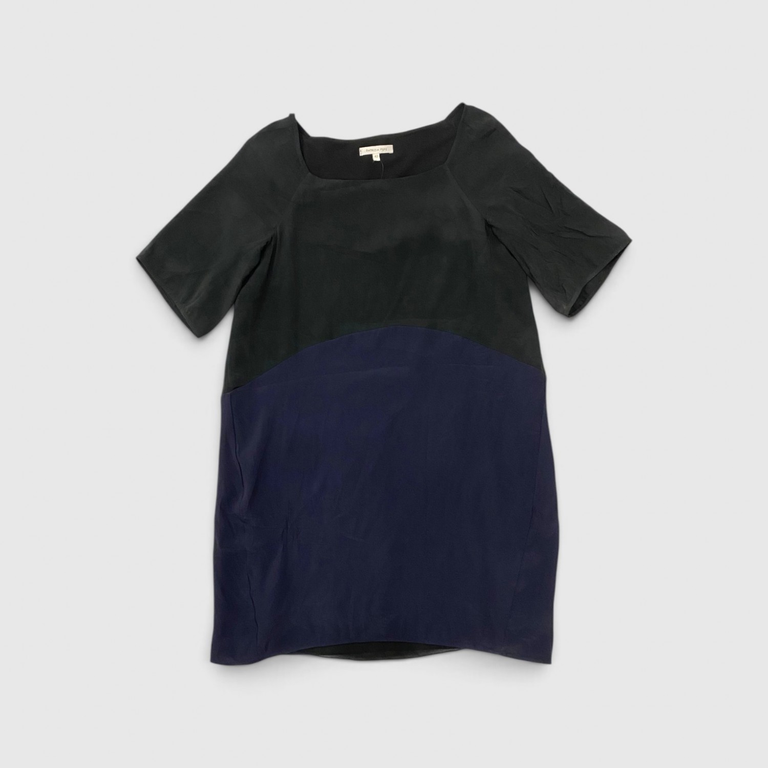 Patrizia Pepe Γυναικείο Color Block Φόρεμα Μαύρο & Μπλε / Pre-Owned