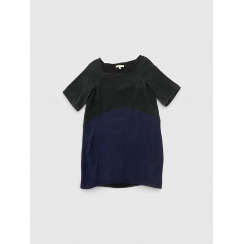 Patrizia Pepe Γυναικείο Color Block Φόρεμα Μαύρο & Μπλε / Pre-Owned