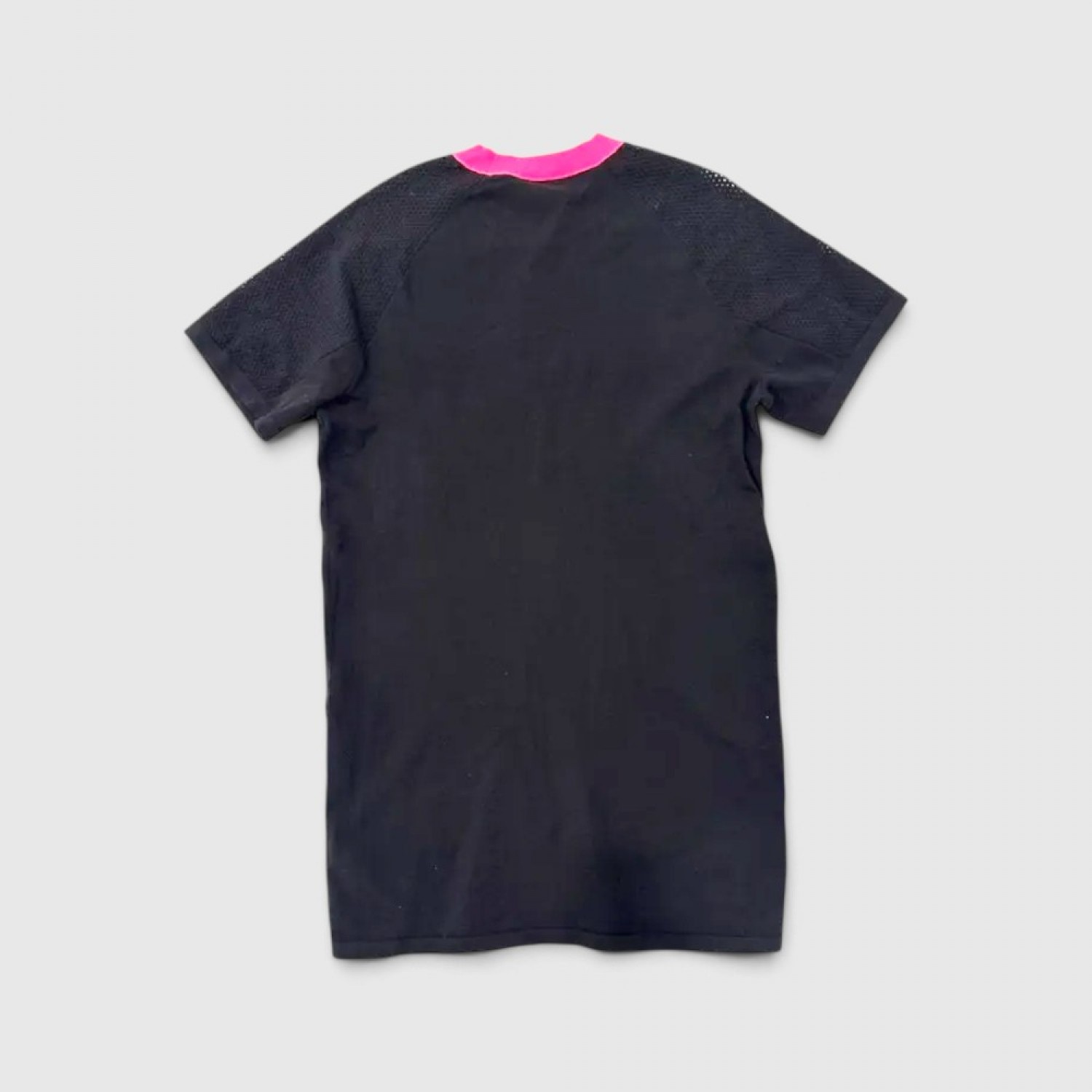 Adidas Originals Mesh T-Shirt Φόρεμα Μαύρο/Φούξια / Pre-Owned