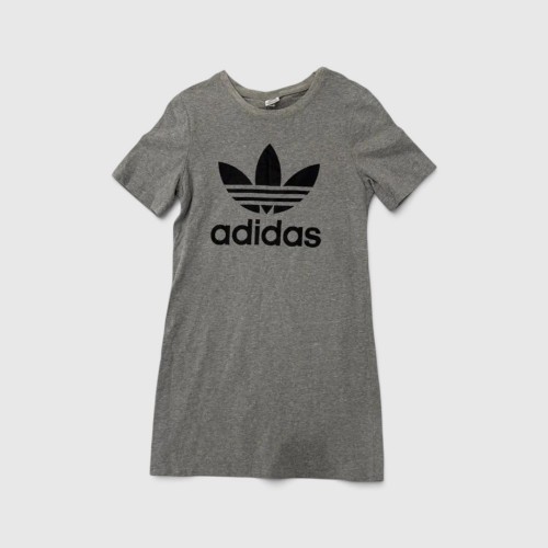 Adidas Originals Trefoil T-Shirt Φόρεμα Γκρι / Pre-Owned