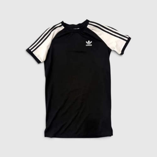 Adidas Originals 3-Stripes T-Shirt Φόρεμα Μαύρο/Λευκό / Pre-Owned