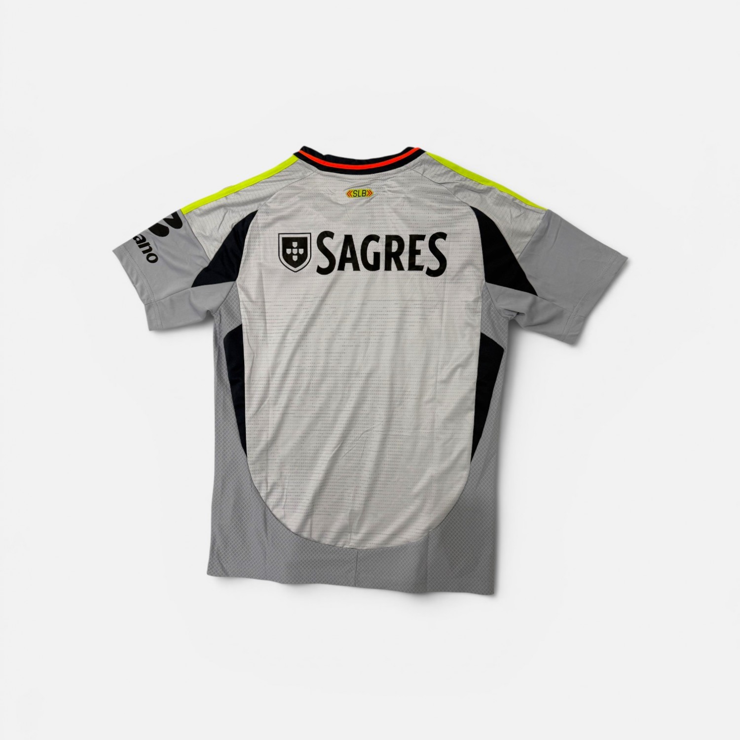 ADIDAS SL BENFICA GREY EMIRATES FOOTBALL JERSEY S