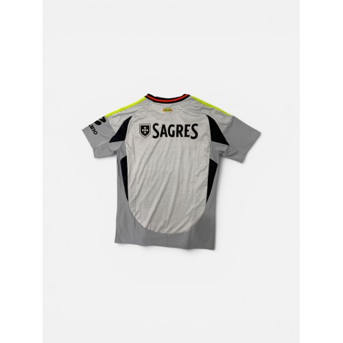ADIDAS SL BENFICA GREY EMIRATES FOOTBALL JERSEY S