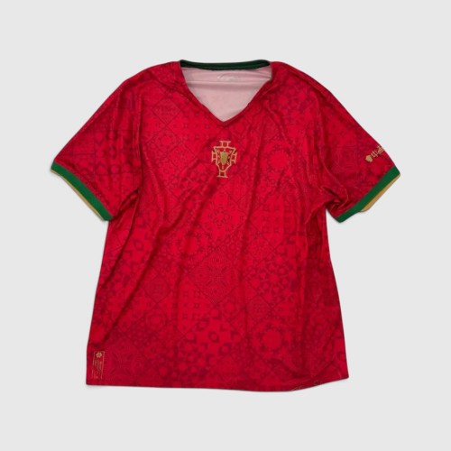 Portugal Football Jersey Red Gold Green Fan Shirt / Pre-Owned