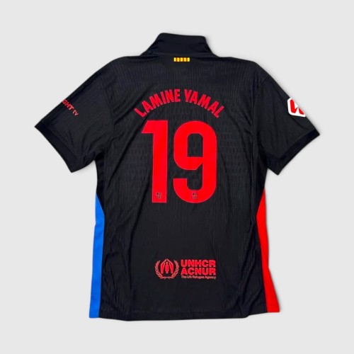 Nike FC Barcelona Away Jersey #19 Lamine Yamal 2024/25 Μαύρη Ποδοσφαιρική Φανέλα / Pre-Owned