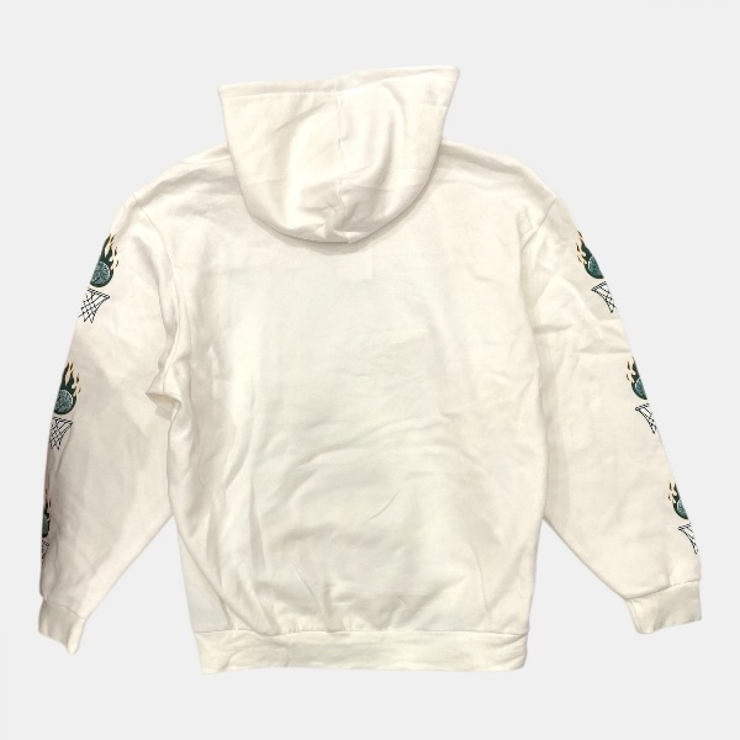 Adidas Basketball Graphic Λευκό Φούτερ με Κουκούλα / Pre Owned