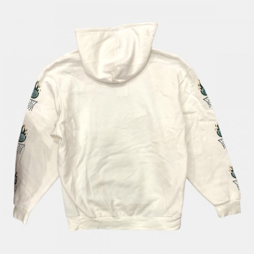 Adidas Basketball Graphic Λευκό Φούτερ με Κουκούλα / Pre Owned