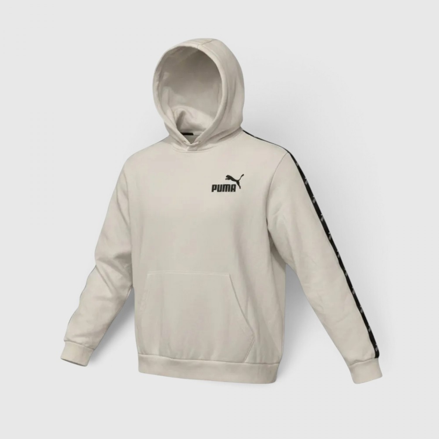 Puma Ανδρικό Hoodie Εκρού με Logo Tape / Pre-Owned