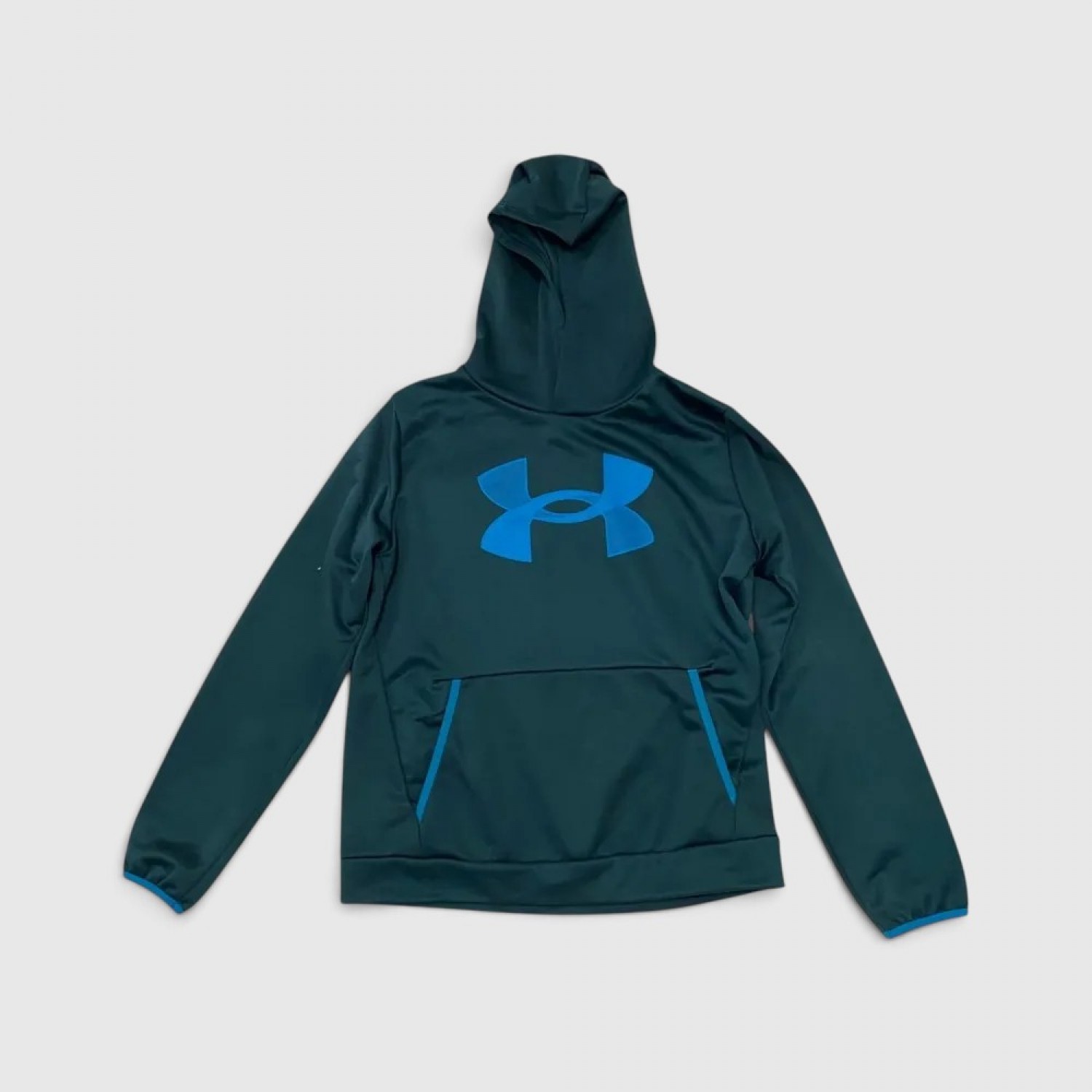 Under Armour Big Logo Performance Hoodie Πετρόλ / Pre-Owned