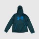 Under Armour Big Logo Performance Hoodie Πετρόλ / Pre-Owned